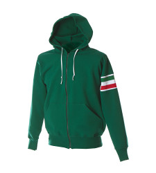 JRC Bluzy i polary 988276 Unisex XL Zip Lunga XL Zielony Bawełna 100
