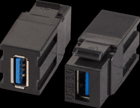 EB537V2 Keystone adapter USB A socket - USB A socket black