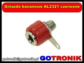 Gniazdo bananowe AL2321 czerwone
