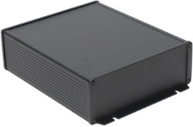 Aluminum enclosure, (L x W x H) 220 x 191 x 68 mm, black (RAL 9005), IP65, 1457U2202BK