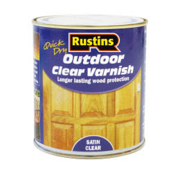 Rustins EAVS250 Quick Drying Outdoor Clear Varnish Satin 250ml