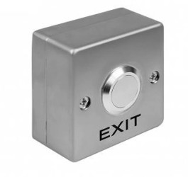 Natynkowy metalowy przycisk wyjścia z napisem EXIT ze stali nierdzewnej Fox W53