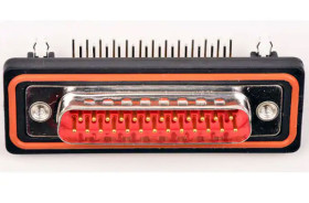 Złącze D-Sub 25-pinowe Męski Kąt Proste Przewlekany raster 2.84mm