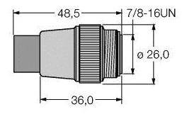 Turck 6602370 Złącze niekonfekcjonowane czujnika/aktuatora RSMV-48TR-EX, 1 szt.