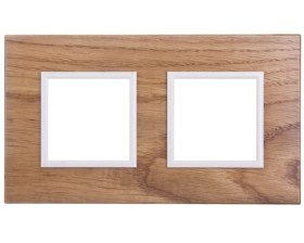 DANTE Ramka podwójna drewno LIGHT OAK 4522382