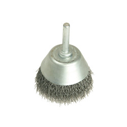 Lessmann 434.162 Cup Brush with Shank D40mm x H15mm, 0.30 Steel Wire
