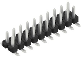 Pin header, 20 pole, pitch 2.54 mm, angled, black, SLLP6SMD03820ZPS