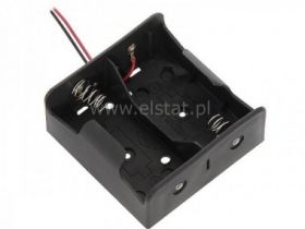Koszyk na baterie 2x R20 ( II ) 1 strona + kable