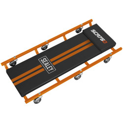 Sealey SCR75O 36&quot; Deluxe American-Style Creeper - Steel Frame &amp; 6 Wheels Orange