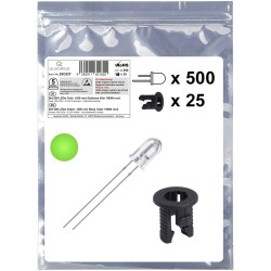 Quadrios 25O227 LED set Green Circular 5 mm 19000 mcd 20 mA 3.0 V