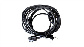 Girlanda Ogrodowa, Łańcuch Świetlny Ip44 Czarna 21M + Hak Końcowy G-Cz-20-H/Ip44