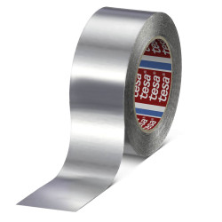 Taśma aluminiowa szerokość 50mm Taśma aluminiowa grubość folii 0.075mm Tesa wytrzymałość termiczna +160°C 10 N/cm
