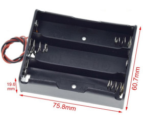 KOSZYK NA 3 AKUMULATORY 18650 (KOSZ-18650-3P)