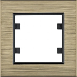 Lumina passion Ramka 1-krotna aluminium mosiądz WL9014