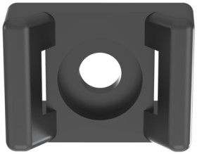 Mounting base, PA, black, (L x W x H) 21.9 x 50.3 x 9.4 mm, TM3S10-M0