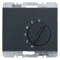 K.1 Regulator temperatury pomieszczenia z zestykiem zmiennym i elementem centralnym antracyt mat 20267106