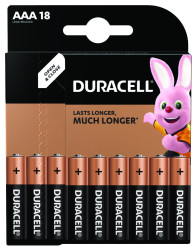 bateria alkaliczna Duracell Basic LR03 AAA (blister) - 18 sztuk