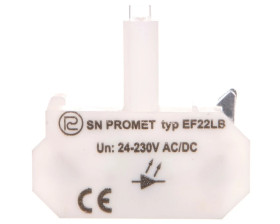 Blok podświetlający LED uniwersalny EF22LB błyskający bezbarwny 24-230V AC/DC W0-Ł EF22LB B