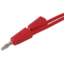 Przewód pomiarowy PPS110-R 1m 2x Banan, Czerwony 4mm 20A