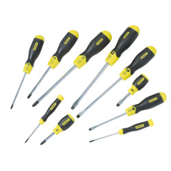 Stanley 2-65-014 Cushion Grip Screwdriver Set, 10 Piece SL/PZ