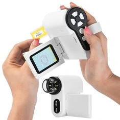 Nowa przenośna lornetka cyfrowa dla dzieci z mikroskopem, aparatem fotograficznym, nagrywaniem wideo w jakości HD – kolor biały