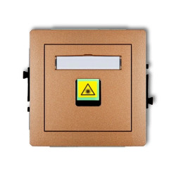 DECO Mechanizm gniazda światłowodowego/optycznego pojedynczego złoty metalik 8DGOP-1