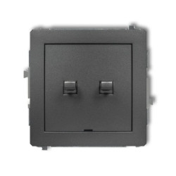 DECO Mechanizm łącznika jednobiegunowego ze schodowym w stylu amerykańskim (dwa klawisze bez piktogramów, wspólne zasilanie) gra