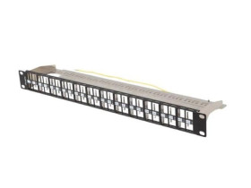 PATCH PANEL PUSTY 48 PORT 1U 19 FTP DO MODUŁÓW KEYSTONE CZARNY LANBERG PPKS-1248-B