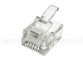 Wtyk RJ-12 (6p6c) na przewód płaski, linkę