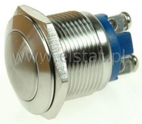 Przycisk chwilowy 19mm metal wypukły 36V - śruby