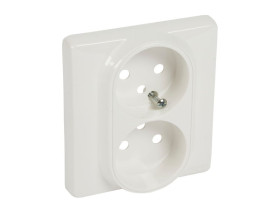 CELIANE Plakietka gniazda 2 x 2p+z biała 068647 LEGRAND