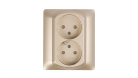 Sistena Life Plakietka Gniazda Podwójnego Titan 771435