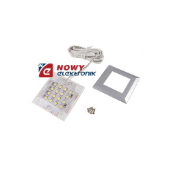 Lampka LED-16 1,2W 12VDC zimna podszawkowa model Squere 2 meblowa Lampa