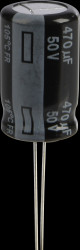 EEUFR1H471 Electrolytic capacitor, radial, 470 µF, 50 V, 105°C, low ESR