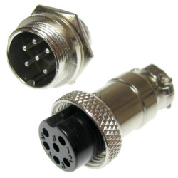 Złącze przem. DS-11-10-6B6 6pin Przemysłowe, Wtyk + Gniazdo