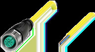 Sensor actuator cable, M12 cable socket, straight, A to open end, 3 pole, 2 m, PVC, yellow, 4 A, 239998-0003