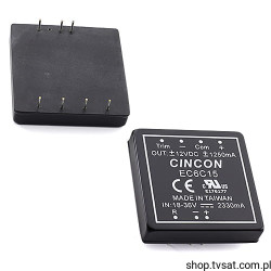 EC6C15 DC-DC 36V to +/-12V 1.25A THT CINCON