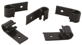 Spinka do kabli 15mm materiał: Poliacetal Czarny Zacisk w kształcie D