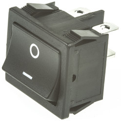 Przełącznik kołyskowy Wł.-wył. Nie 10 A DPST Czarny TE Connectivity