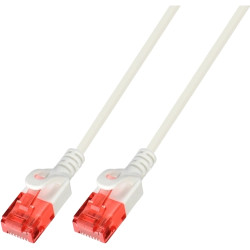 Patch cable, RJ45 plug, straight to RJ45 plug, straight, Cat 6, U/UTP, LSOH, 2 m, white, 1700HF-2,0M