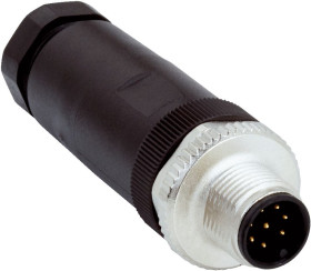 Złącze wielostykowe przemysłowe 8-pinowe M12 Montaż na kablu Wtyczka SICK