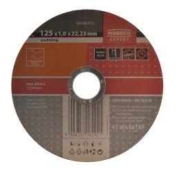 ŚCIERNICA DO CIĘCIA STALI NIERDZ. 125X1.0X22,23 MM PLASKA MN-68-912