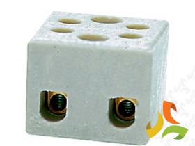 Złączka gwintowa porcelanowa ZPA 2-2.5A biała (z dwoma otworami do przykręcania) 2,5mm2 2 tory 44242516 SIMET