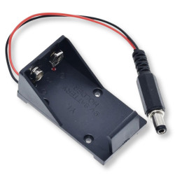 Koszyk na baterie 9V 6F22 z wtykiem 2.1/5.5mm na przewodzie do Arduino