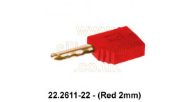 Banana plug - 2mm Red male (22.2611-22) - Multi-Contact