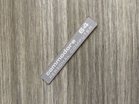 Commodore 64C replacement badge 0.5mm thick