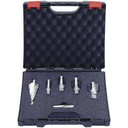 Exact 05979 Tapping Head Set 6-Piece DIN EN 60423 HSS for Thread Cutting