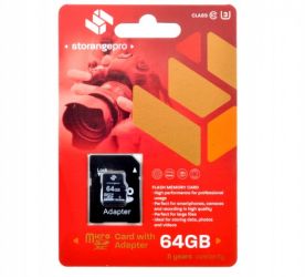 PAMIEC SDHC MICRO 64GB STORANGE PRO
