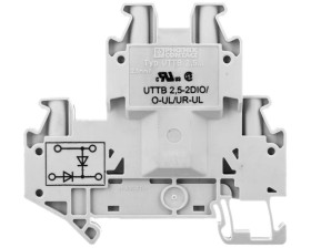 Złączka szynowa elementów kontrolnych 2-piętrowa 4-przewodowa 2,5mm2 szara UTTB 2,5-2DIO/O- /50szt./