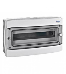 Obudowa przemysłowa natynkowa 1rzędowa 18MW transparent IP65